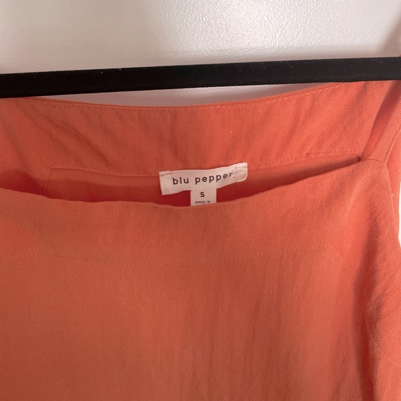 Blu Pepper Orange Sleeveless Blouse - Picture 2 of 5